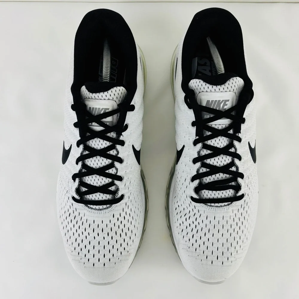 Nike Air Max 2017 Mens Running Shoes White Black 849559-100 Size 13
